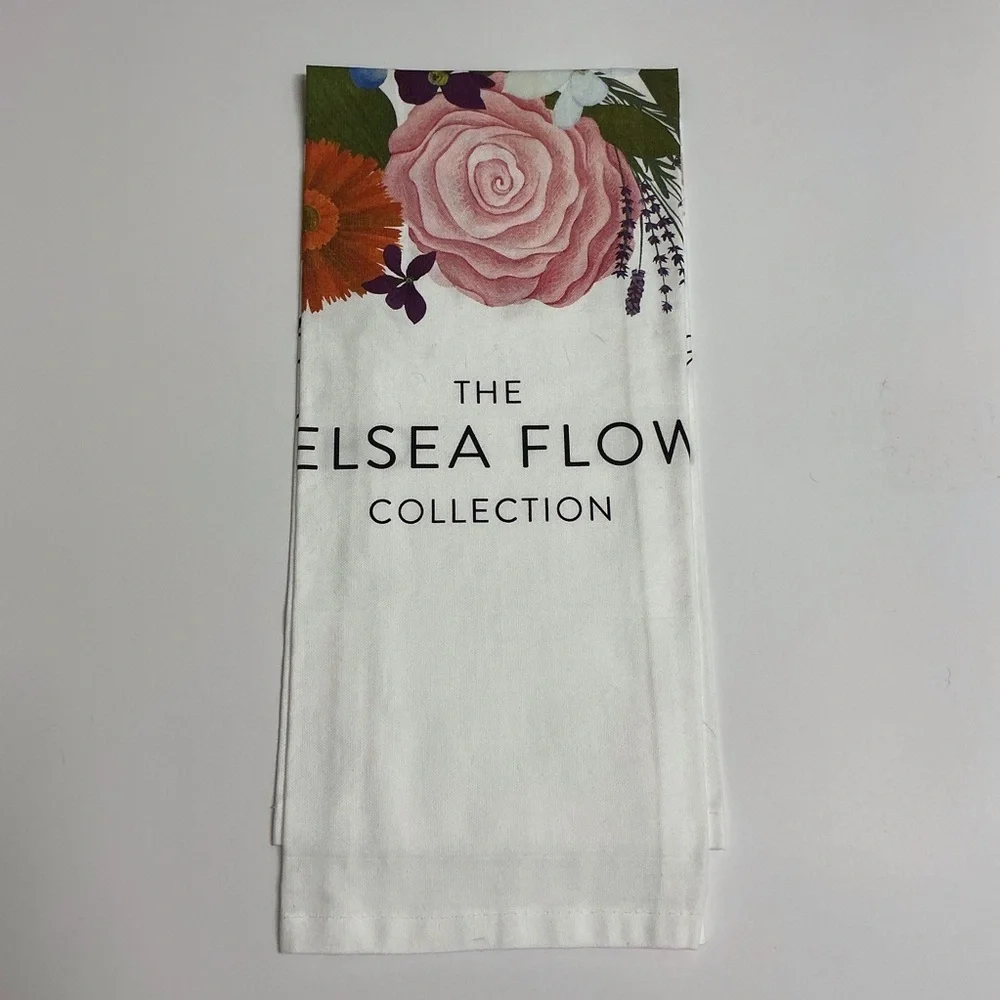 Partridges London Tea Towel Chelsea Flower Collection British UK 100% Cotton